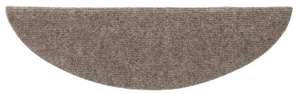 Tapetes escada autoadesivos 10 pcs 56x17x3 cm agulhado bege