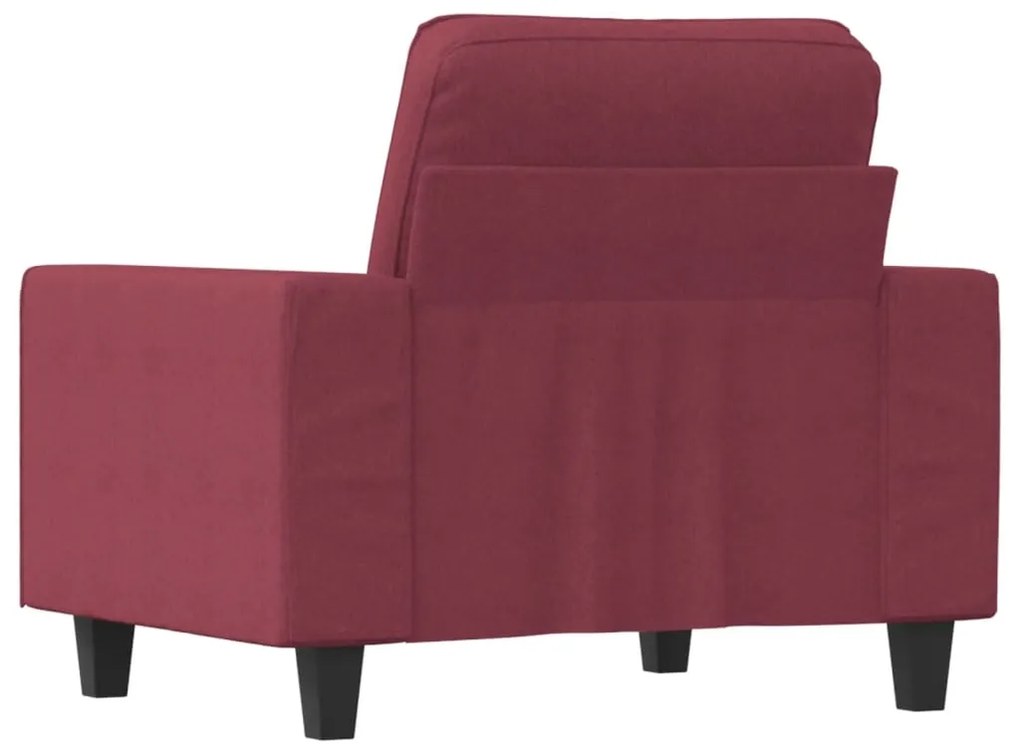 Poltrona 60 cm tecido vermelho tinto