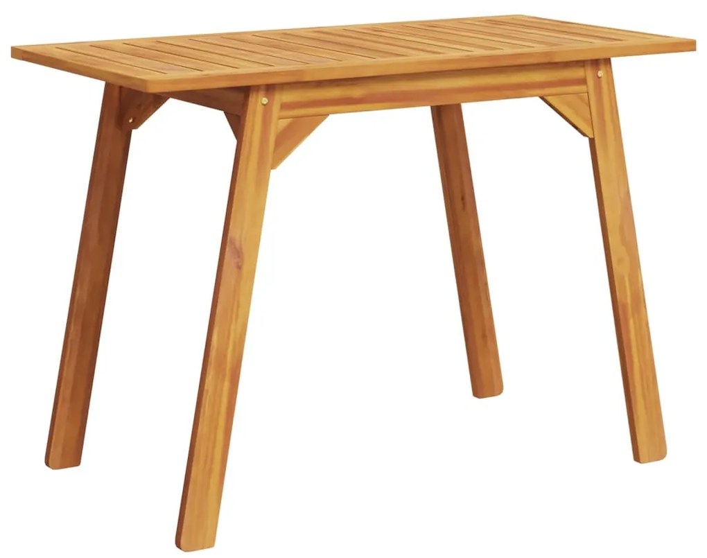 Mesa de jantar p/ jardim 110x56x75 cm madeira de acácia maciça