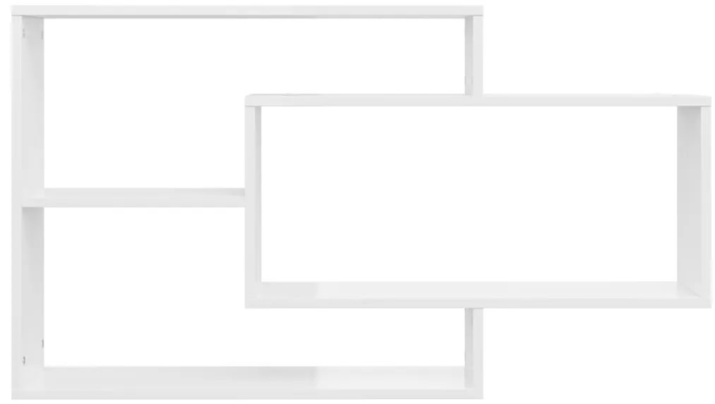 Prateleiras de parede derivados de madeira branco brilhante