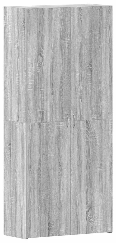 Cabide de Sapatos Cinza Sonoma 80x35,5x180 cm Madeira Engineered