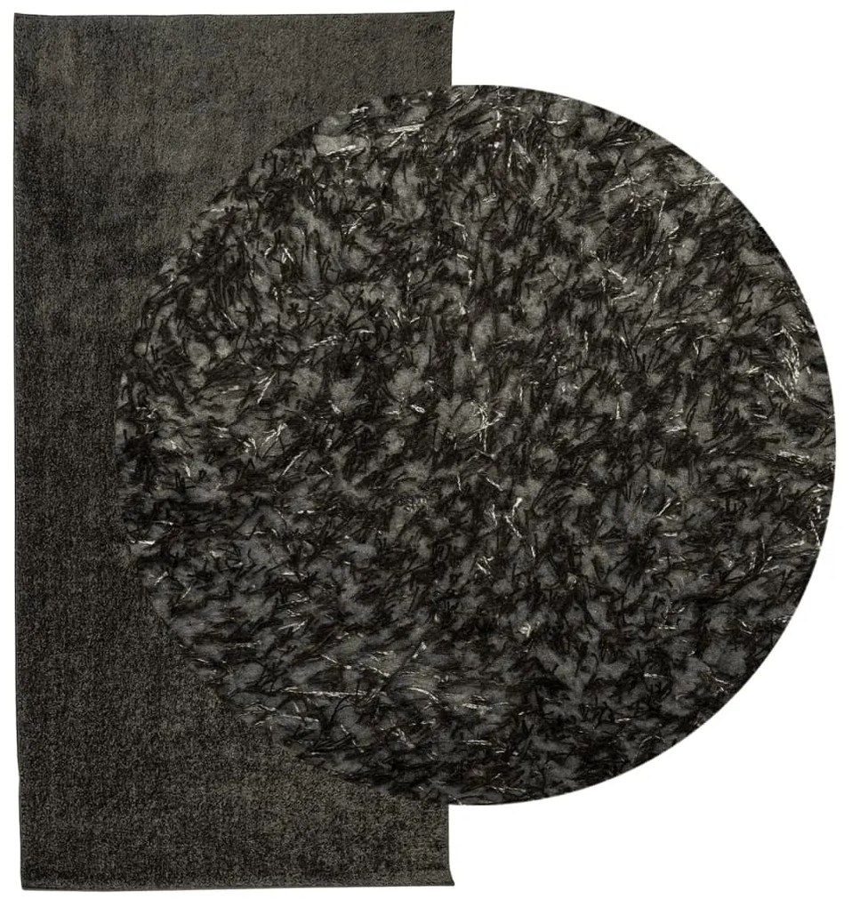 Tapete de pelo alto aspeto brilhante ISTAN 100x200cm antracite