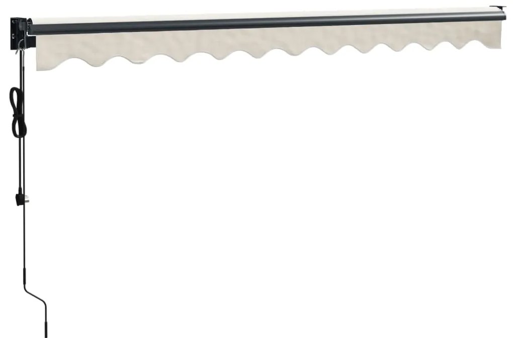 Toldo retrátil automático 3x2,5 m cor creme