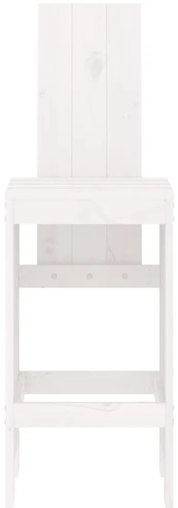 Cadeiras de bar 2 pcs 40x42x120 cm pinho maciço branco