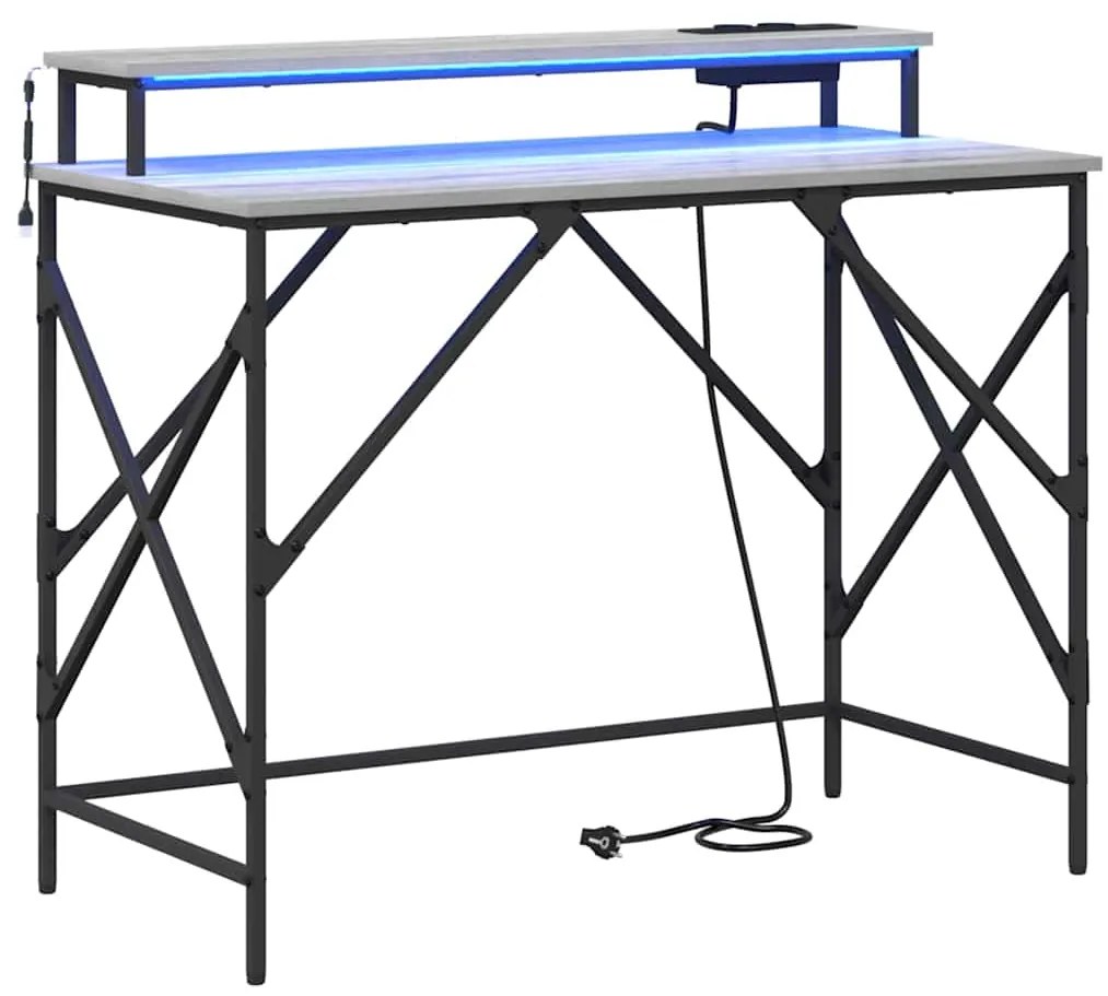 Mesa Sonoma cinzento 100 x 50 x 86.5 cm Madeira processada
