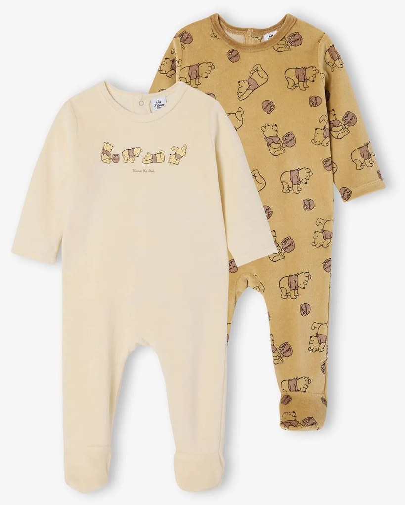 Lote de 2 pijamas Disney® Winnie the Pooh em veludo, para bebé cappuccino