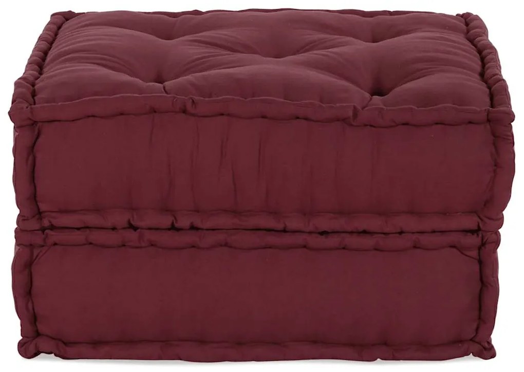 Pufe modular 70x70x36 cm tecido castanho