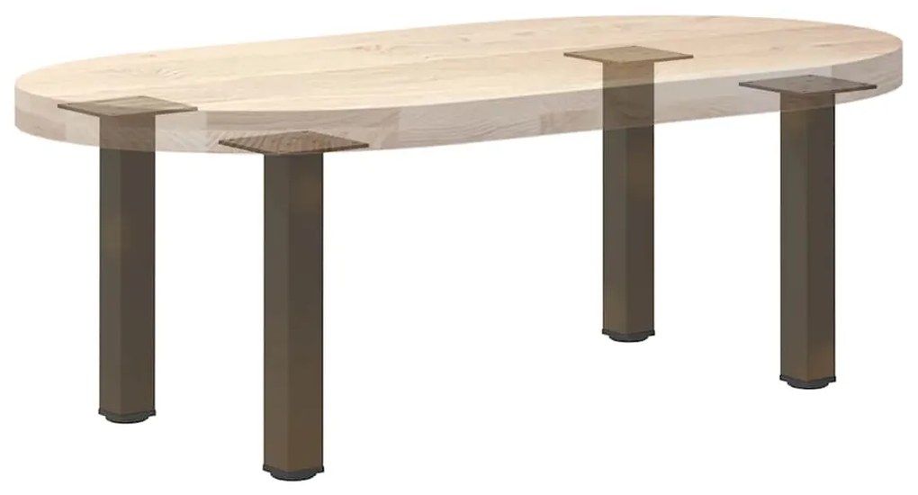 Pés para mesa de centro 4 peças aço natural 30-32 cm aço