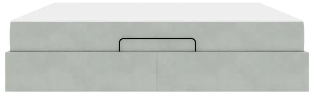 Estrutura da Cama Outros Cinzento-claro 180 x 200 cm Veludo