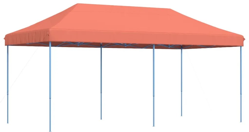 Tenda para festas pop-up dobrável 580x292x315 cm terracotta