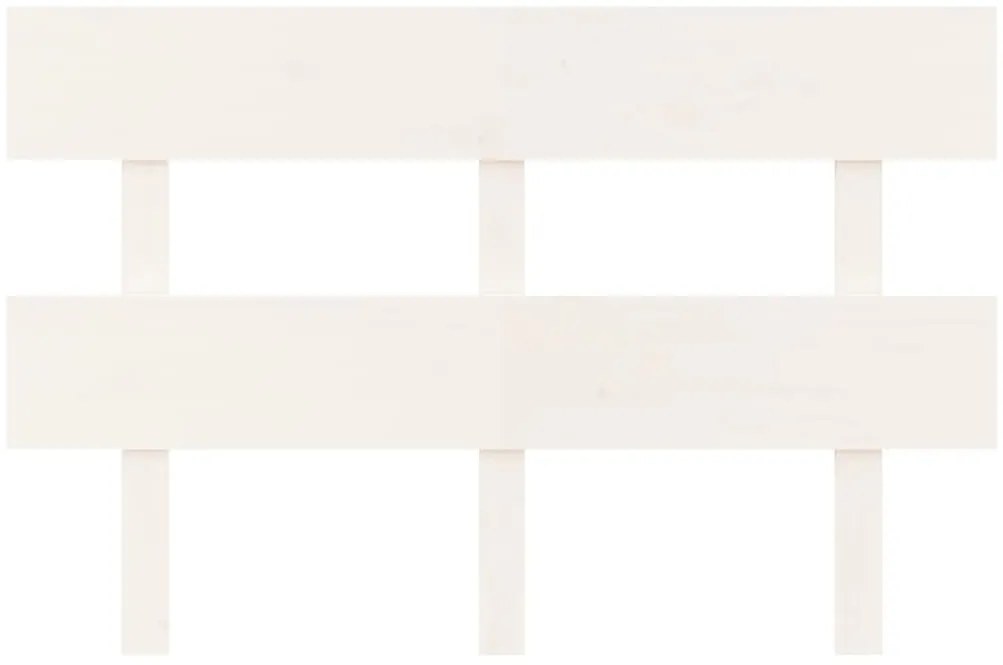 Cabeceira de cama 124x3x81 cm pinho maciço branco