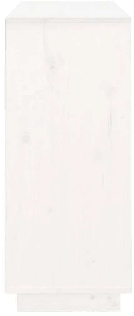 Aparador 104,5x34x80 cm madeira de pinho maciça branco