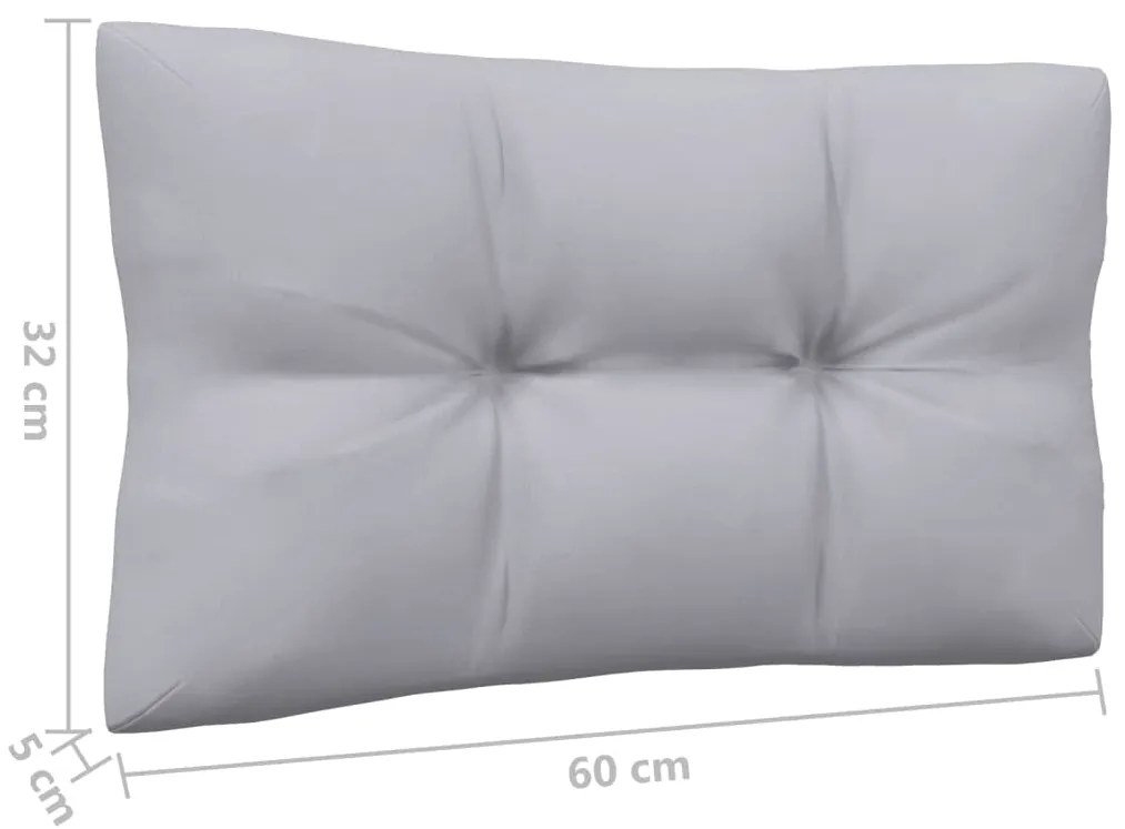 13 pcs conjunto lounge de jardim c/ almofadões cinzentos pinho