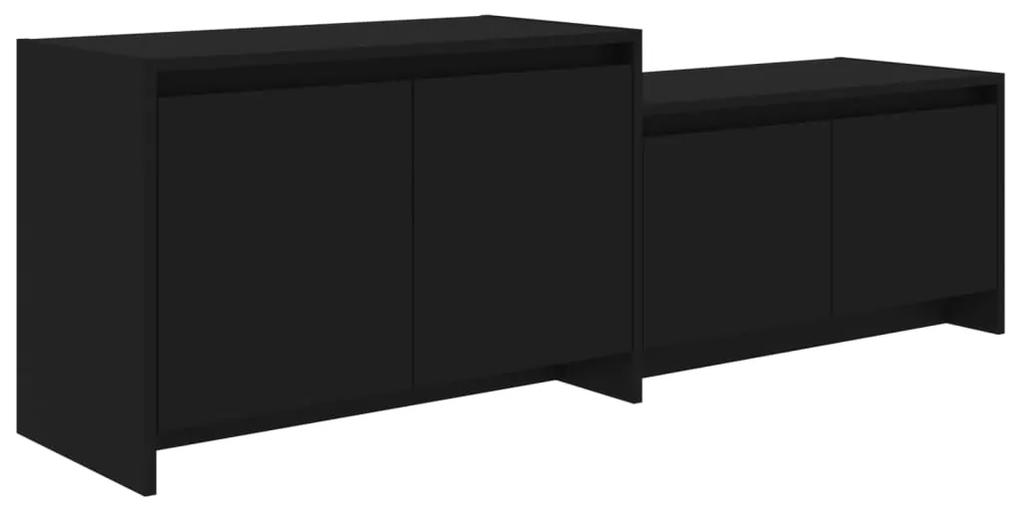 Móvel de TV 146,5x35x50 cm aglomerado preto