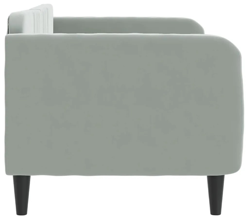Sofá-cama 80x200 cm veludo cinzento-claro
