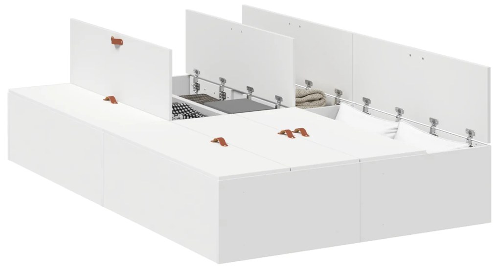 Cama com Armazenamento vidaXL Branca 120x200 cm