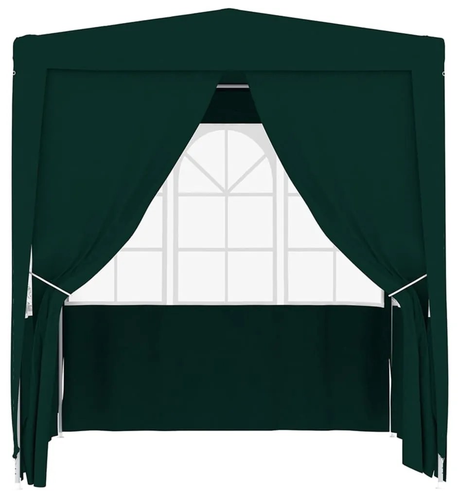 Tenda festas profissional c/ paredes laterais 2x2m 90g/m² verde