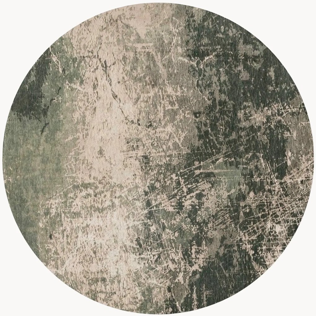 Tapete redondo jacquard de tecelagem plana para interior e exterior Cracks