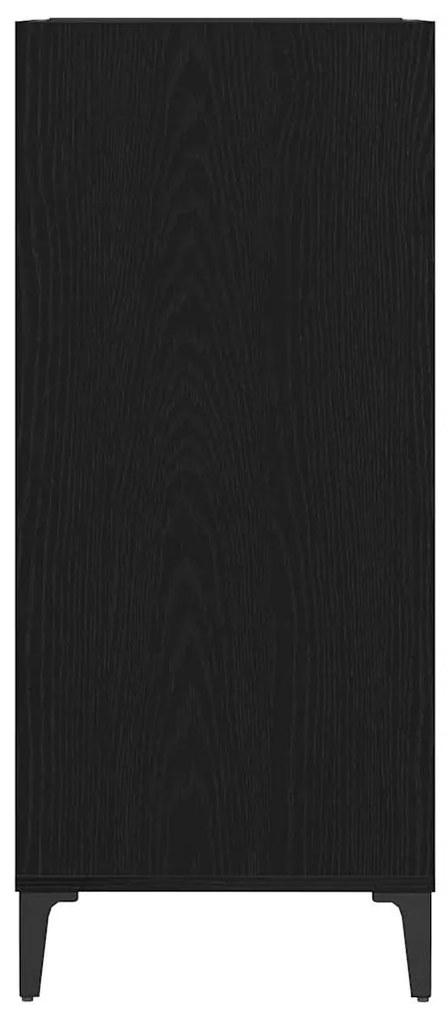 Armário de Registro vidaXL Carvalho Preto 84,5x38x89 cm Madeira Engenh