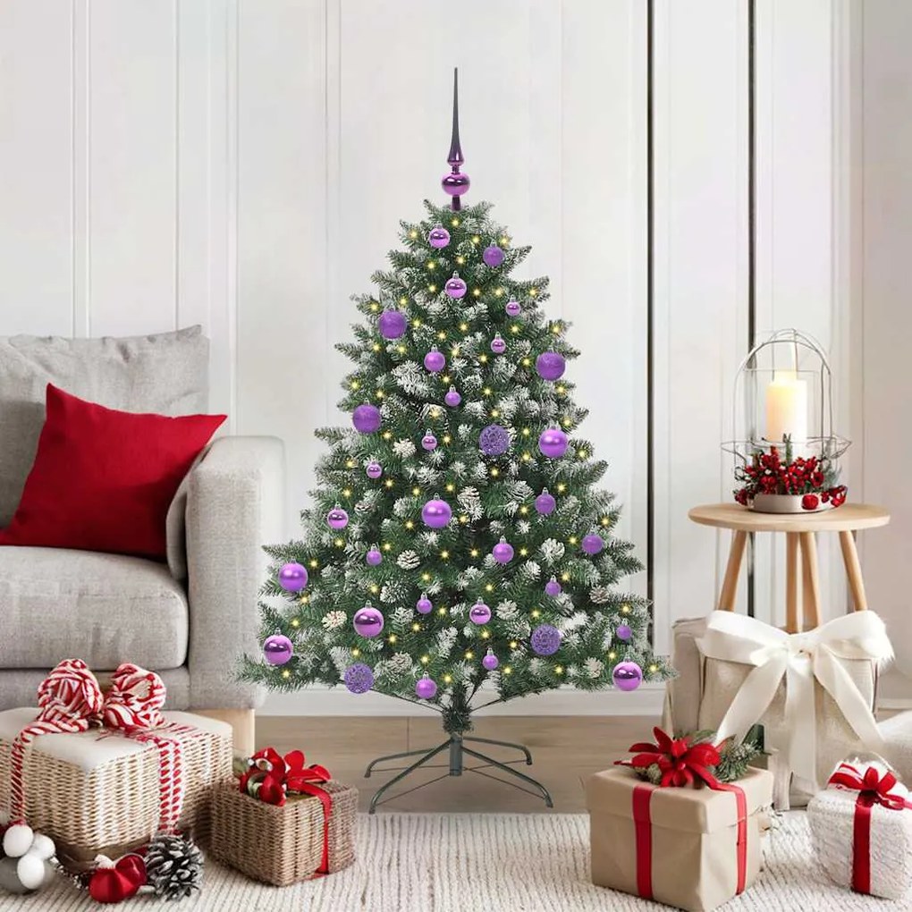 vidaXL Árvore de Natal Artificial Verde 120 cm PVC, Plástico e Aço