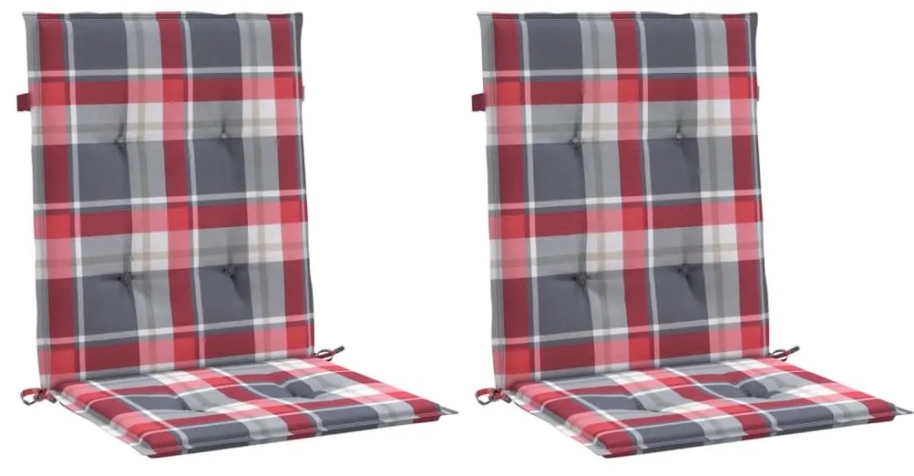 Almofadões lombares cadeiras jardim 2pcs oxford xadrez vermelho