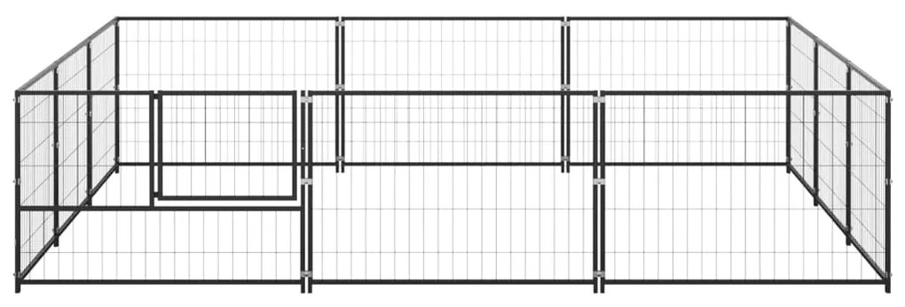 Canil para cães 9 m² aço preto