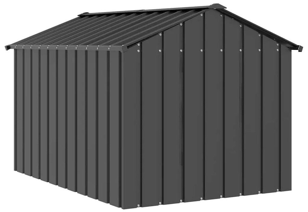 Casota para cães com telhado 113x153x101 cm aço galvanizado