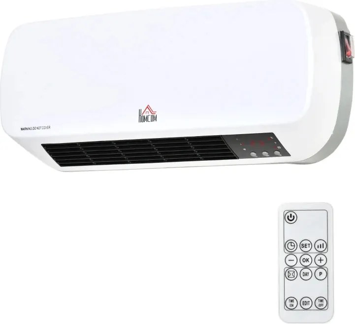 Aquecedor Cerâmico de Parede 1000W/2000W com Controle Remoto