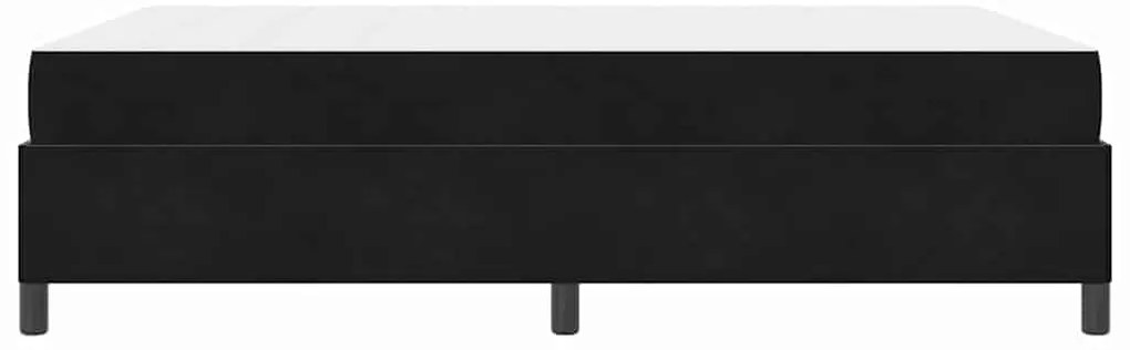 Estrutura da Cama Preto e Branco e Preto 140 x 190 cm Veludo