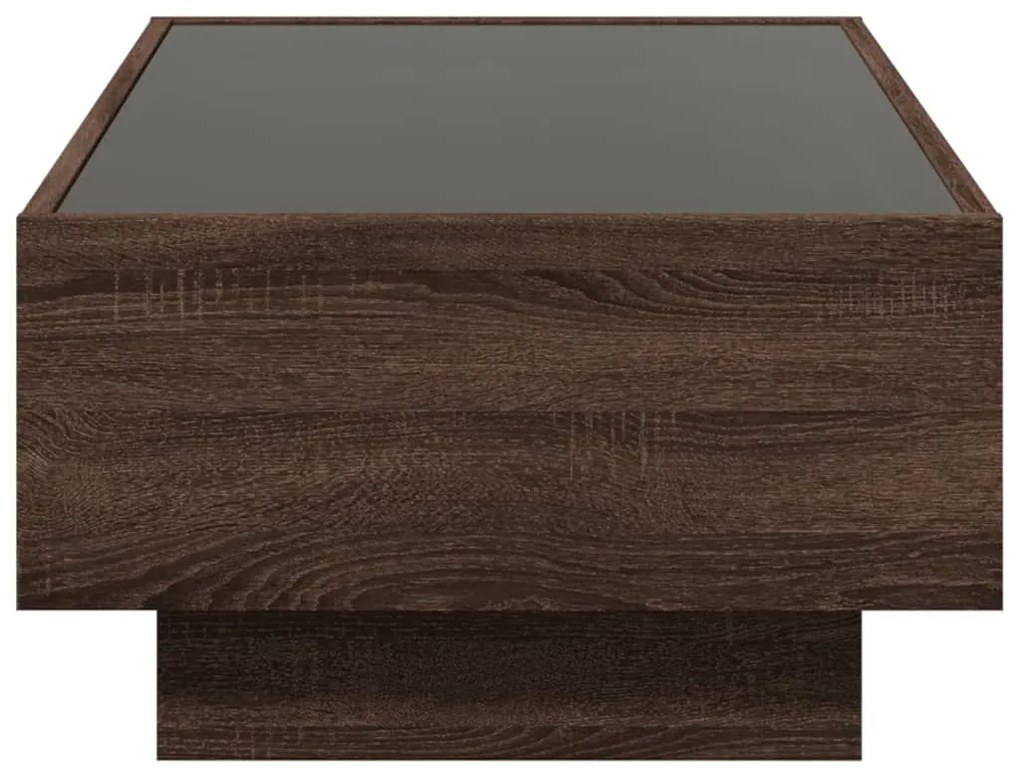 Mesa de centro c/ LEDs 90x50x30 cm derivados de madeira