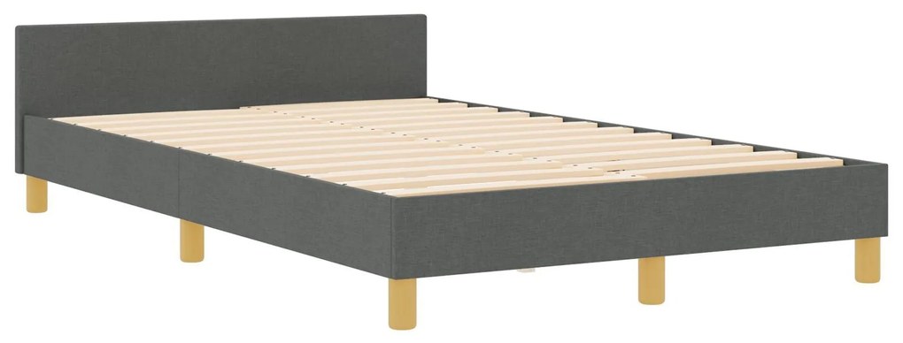 Cama vidaXL Cinza Escuro 120x200 cm em Tecido