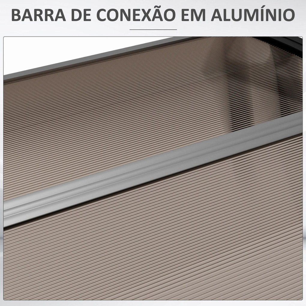 Outsunny Marquise de Proteção 300x96 cm Marquise Exterior para Portas