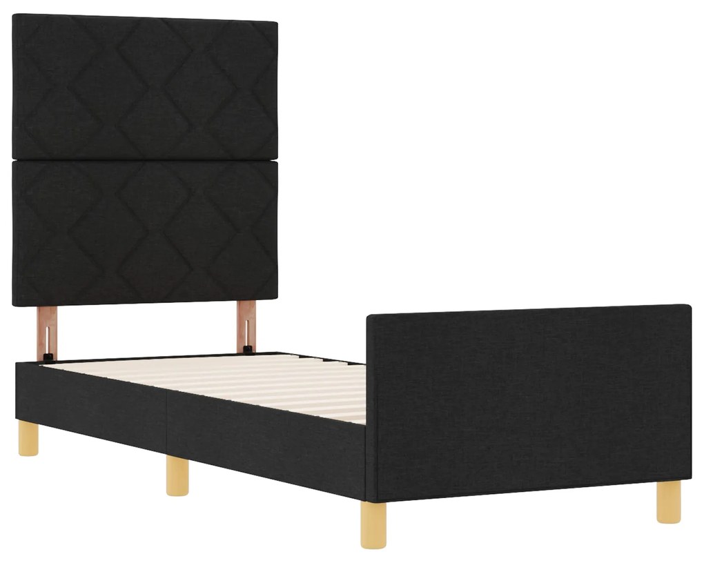 Cama vidaXL Preta 80x200 cm em Tecido