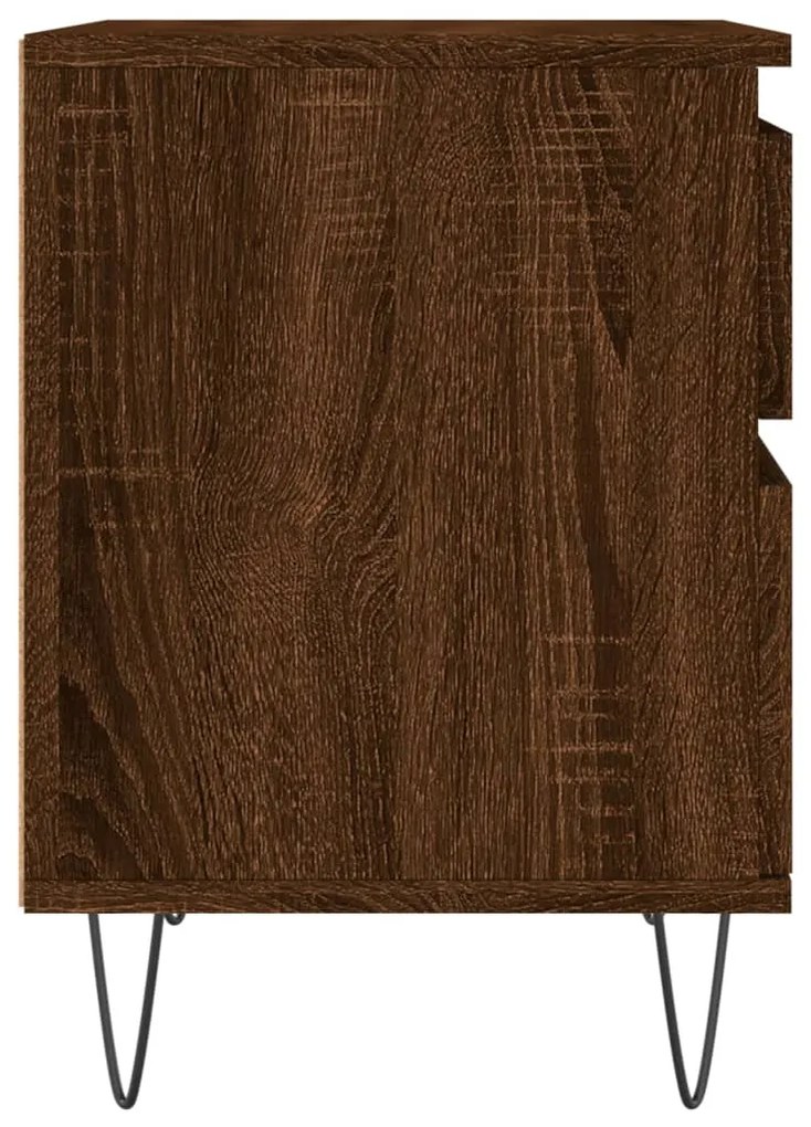 Mesas de cabeceira 2 pcs derivados de madeira carvalho castanho