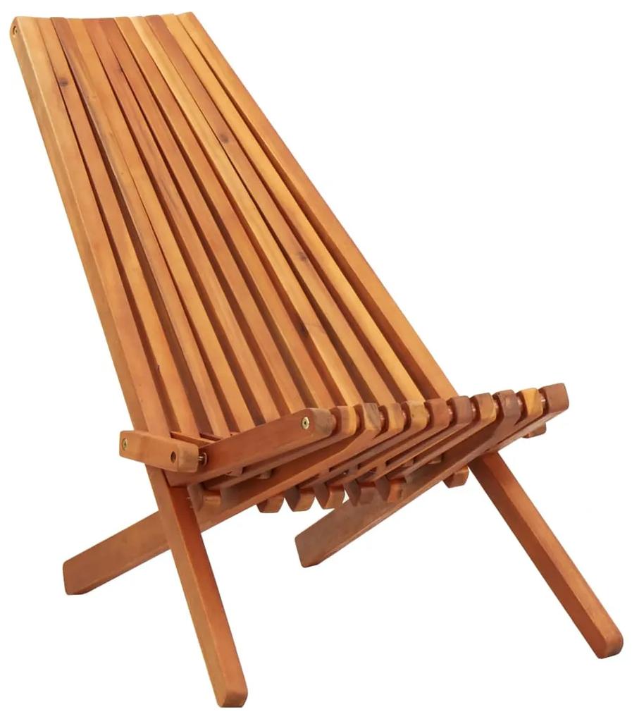 45974 vidaXL Cadeira lounge de exterior dobrável madeira de acácia maciça