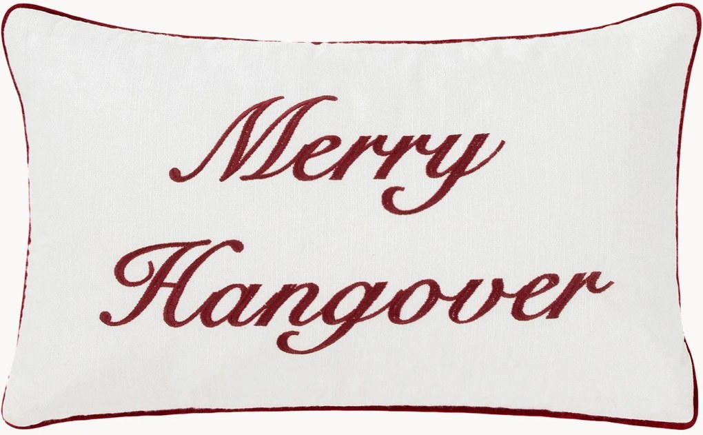 Almofada de Natal artesanal Merry Hangover
