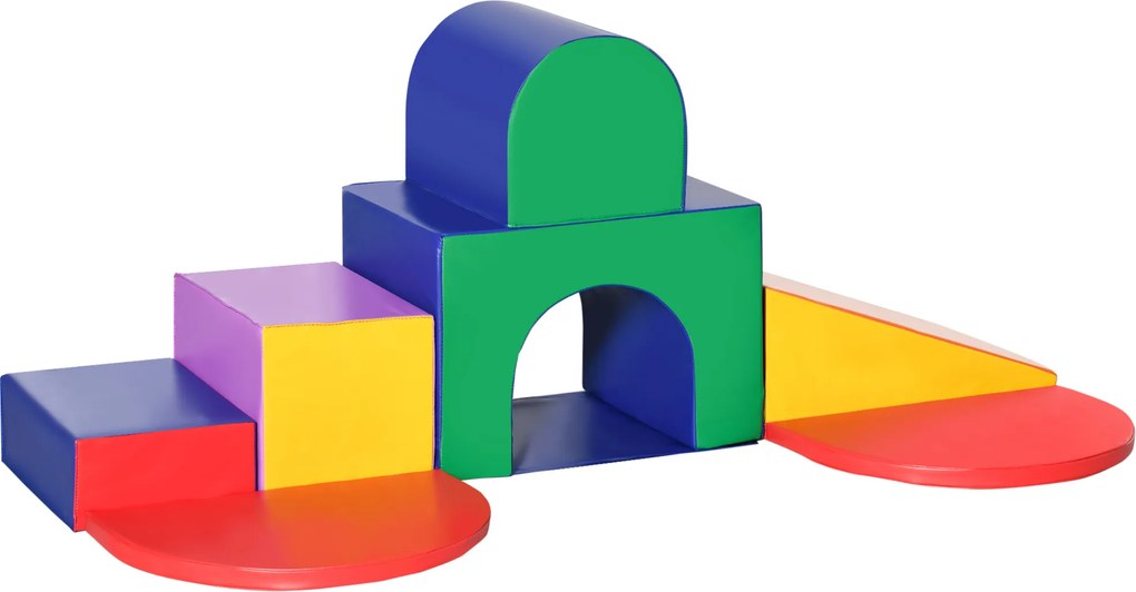 Conjunto de 7 Blocos de Psicomotricidade para Crianças Blocos de Constução Brinquedo para Aprendizagem Multicor