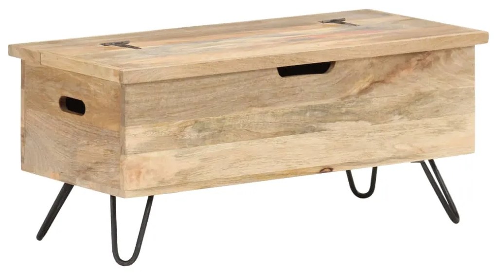 vidaXL Arca 90x40x45 cm cm madeira de mangueira maciça
