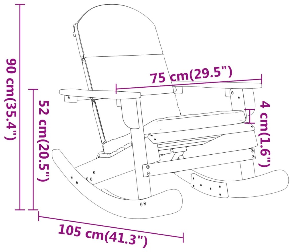 3 pcs conjunto lounge de jardim Adirondack acácia maciça