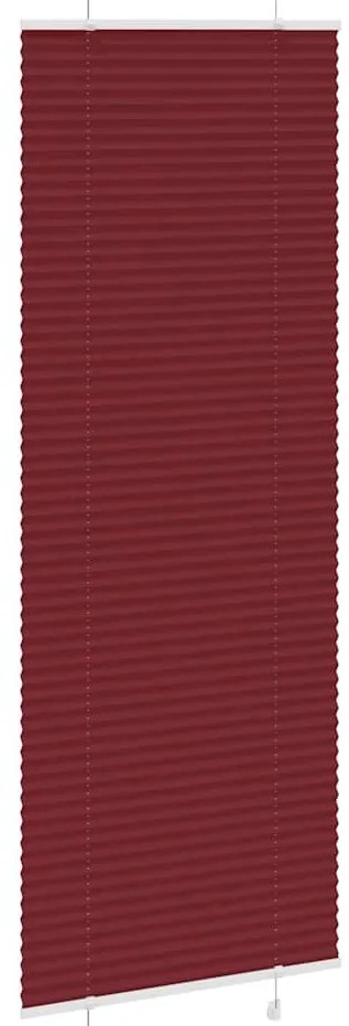Plissado Cego Bordéus Vermelho 70x200 cm Largura Tecido