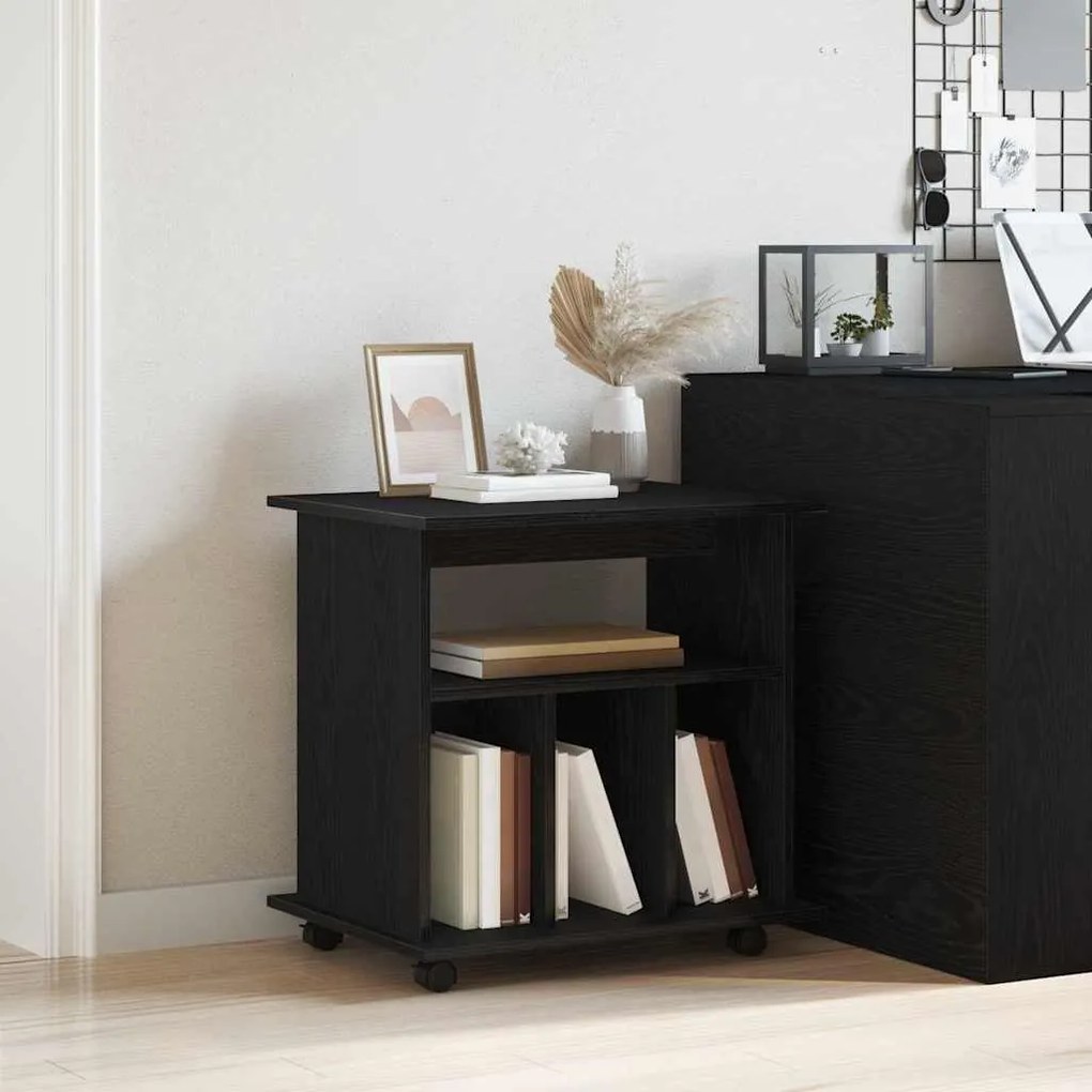 Gabinete Móvel vidaXL Preto Carvalho 60x45x55 cm em Madeira Derivada