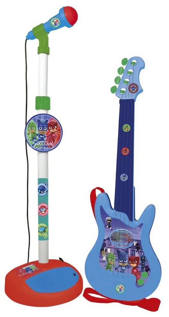 Guitarra Infantil Reig Microfone Azul