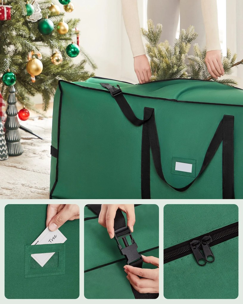 Saco de armazenamento 122 x 40 x 51 cm para árvore de Natal Verde