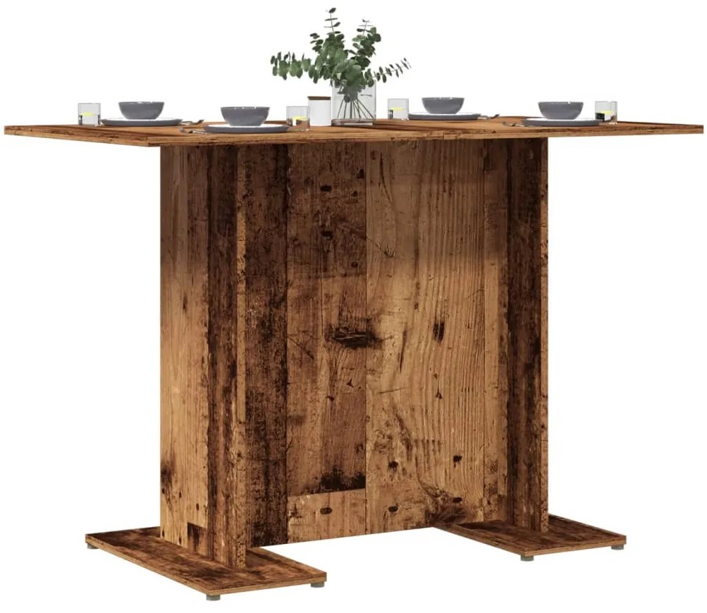 Mesa de jantar 110x60x75 cm derivados de madeira madeira velha
