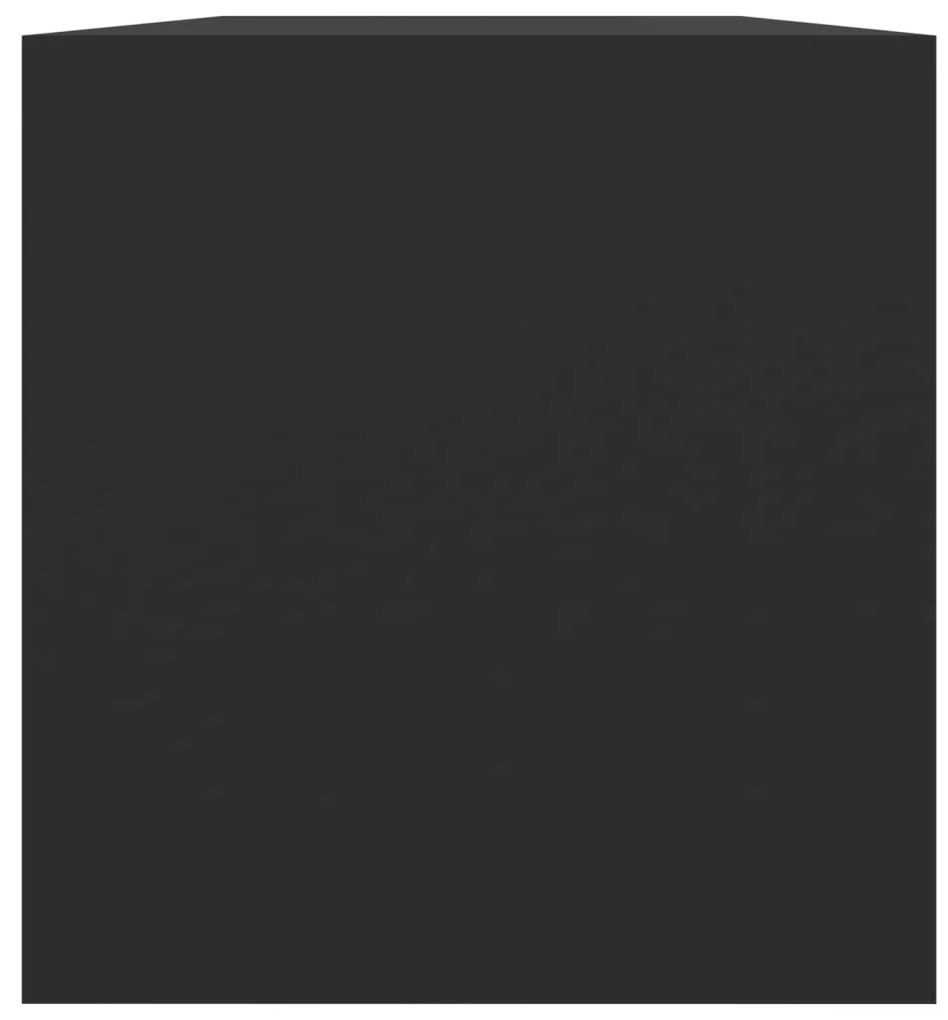 Caixa p/ discos de vinil 71x34x36 cm derivados de madeira preto