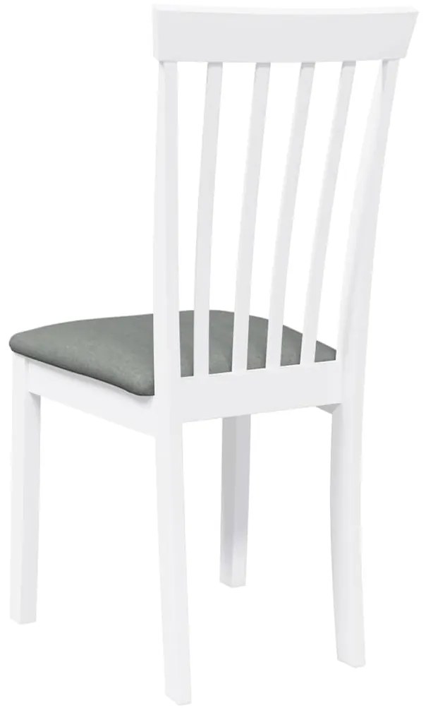 Cadeiras de jantar com almofadões 2 pcs madeira maciça branco