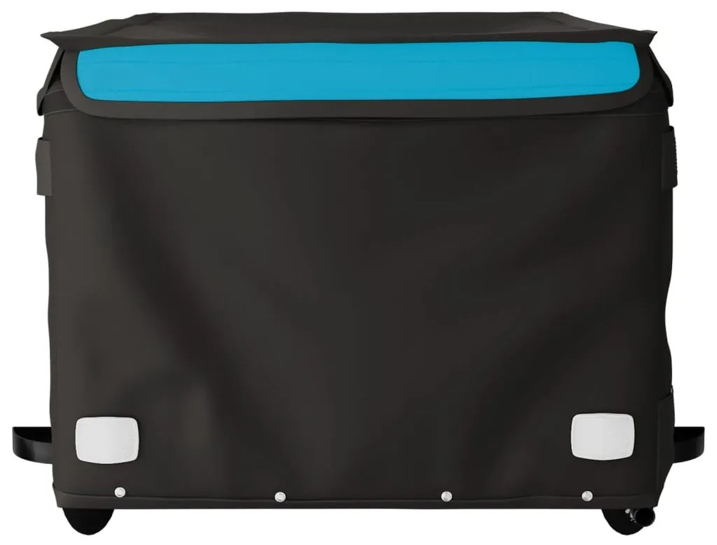 Reboque para bicicleta 45 kg ferro preto e azul
