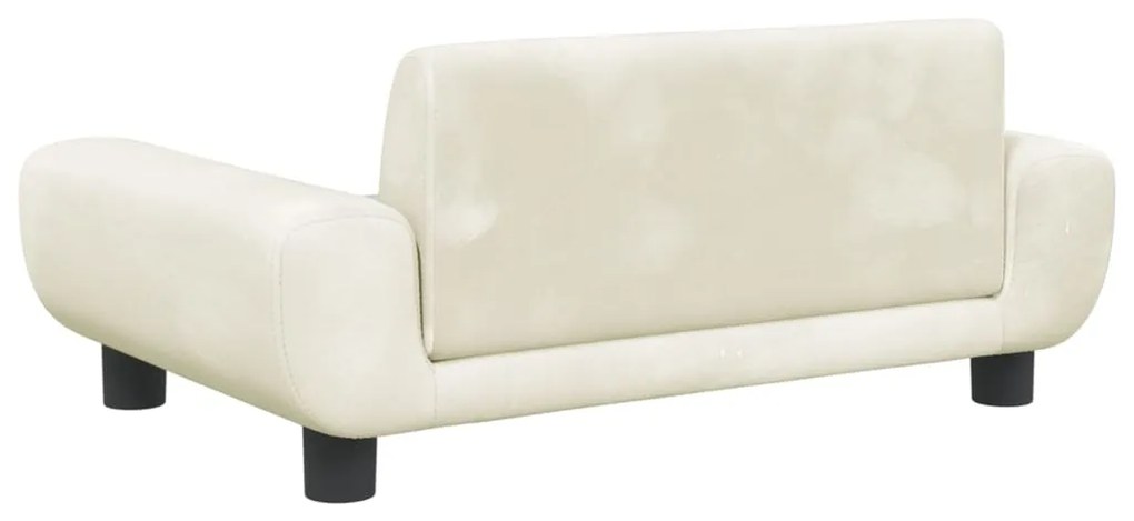 Cama para cães 70x45x33 cm veludo cor creme