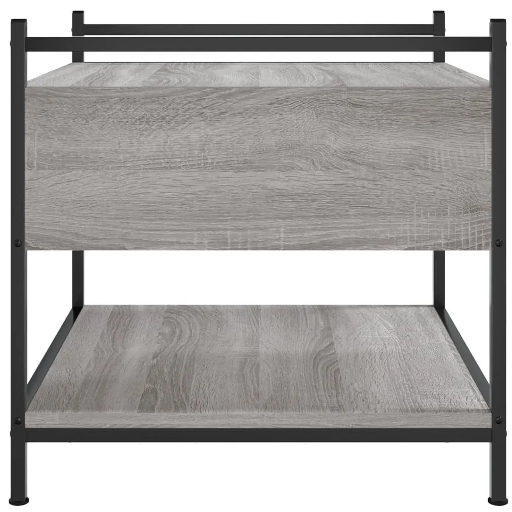Mesa de centro 50x50x50 cm derivados de madeira cinzento sonoma