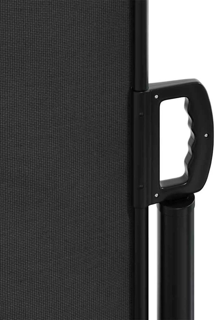 Toldo lateral retrátil 200x600 cm preto